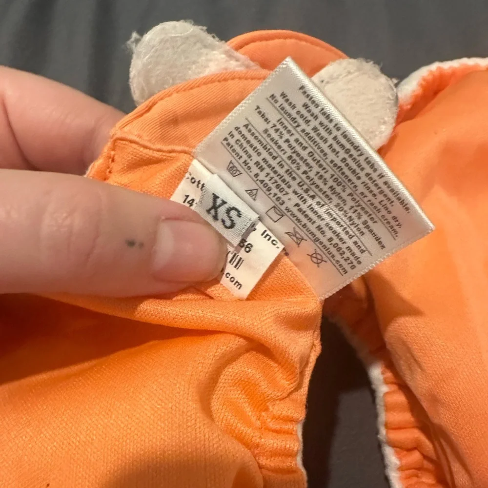 BumGenius Orange Newborn All in One Diapers